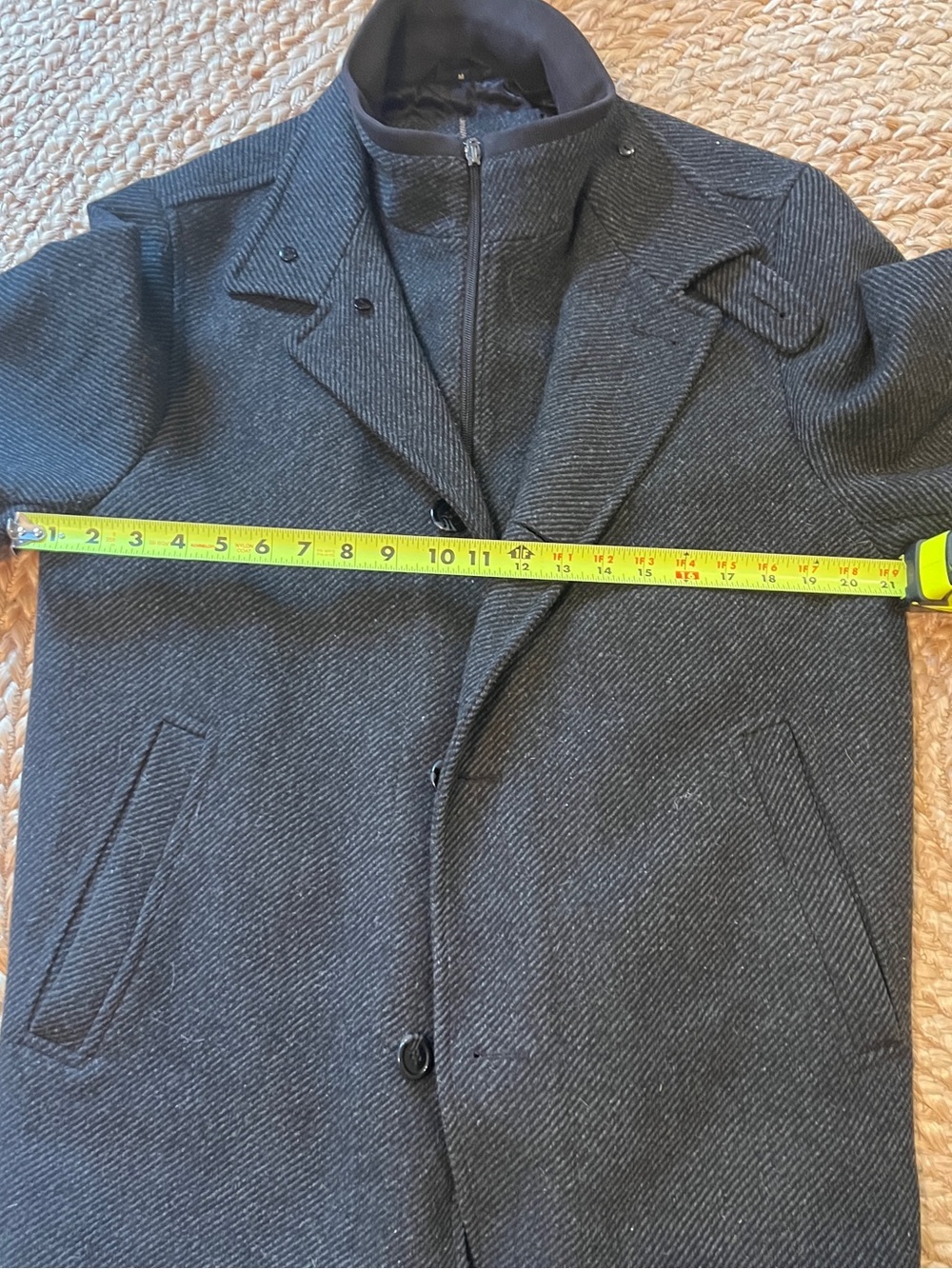Britches Wool Cashmere Blend Overcoat Men’s Medium Gray Jacket - Picture 8 of 9